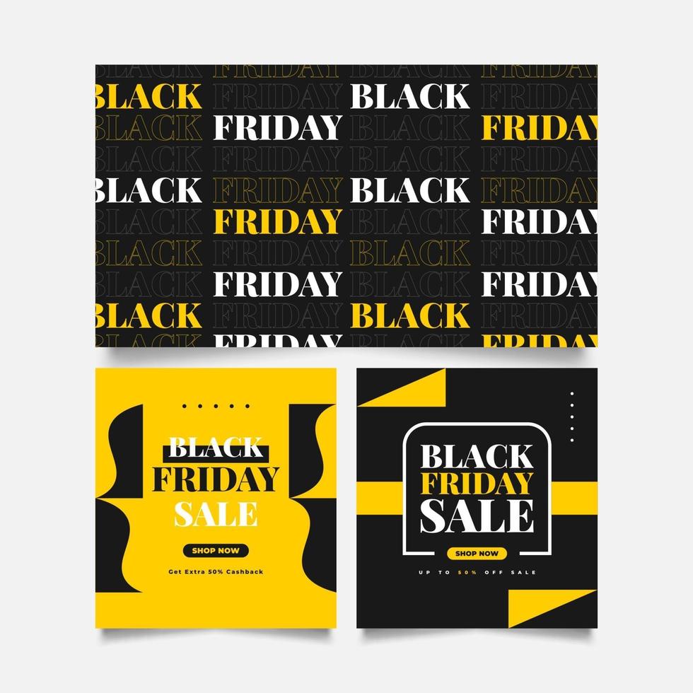 plantilla de banner de venta de viernes negro vector