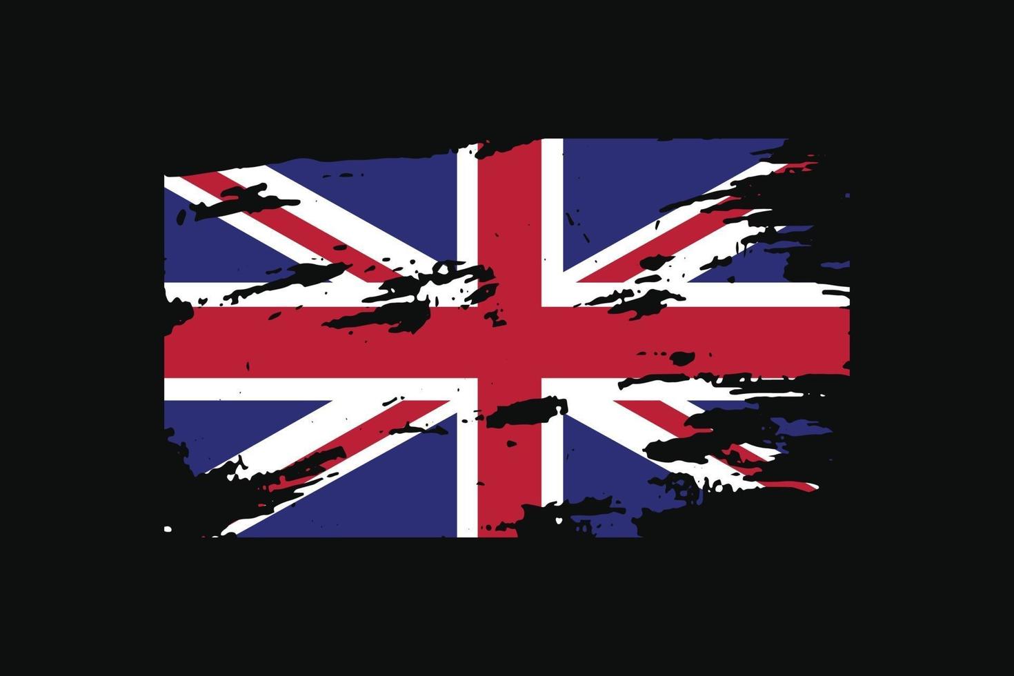 bandera de estilo grunge del reino unido. ilustración vectorial. vector