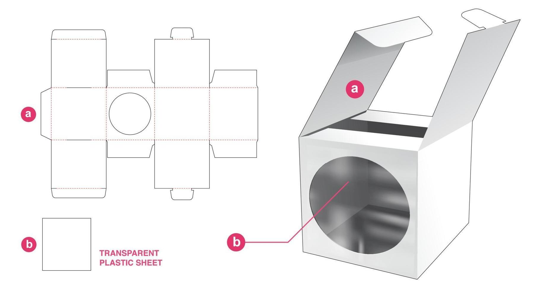 packaging box die cut template vector