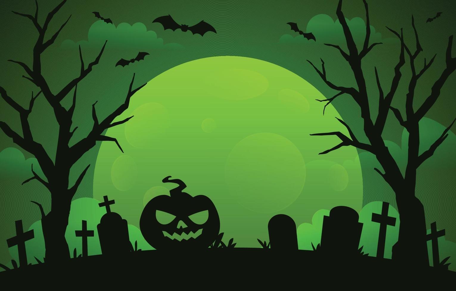 fondo de halloween verde neón vector