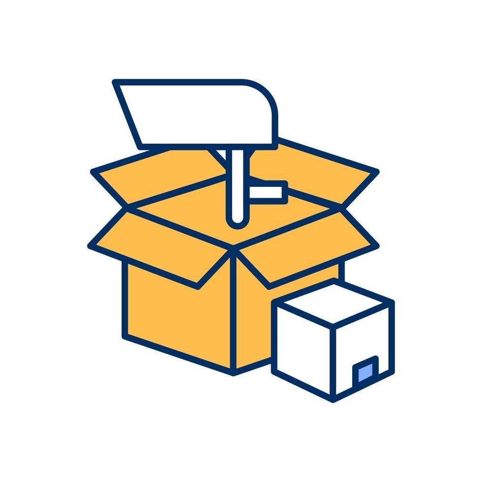 Surveillance system delivery RGB color icon vector