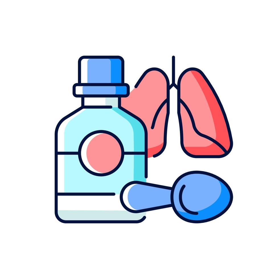 Cough syrup RGB color icon vector