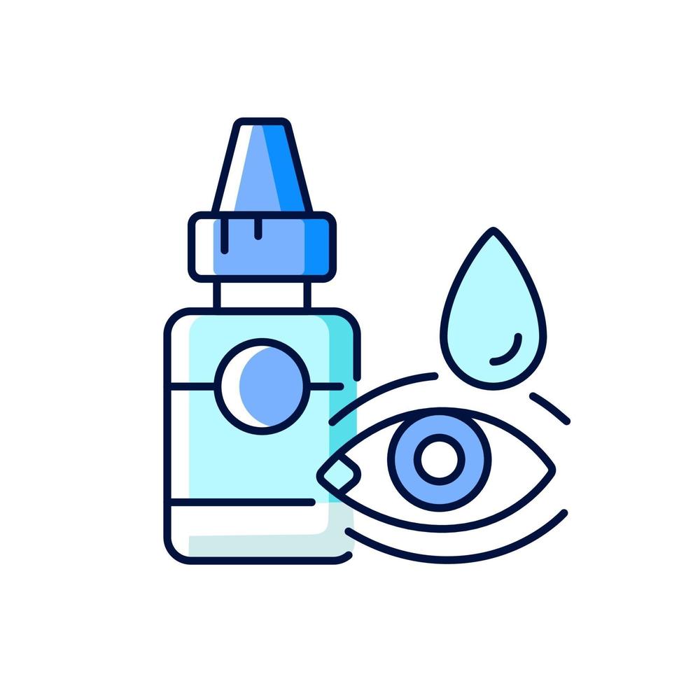 Eye drops RGB color icon vector
