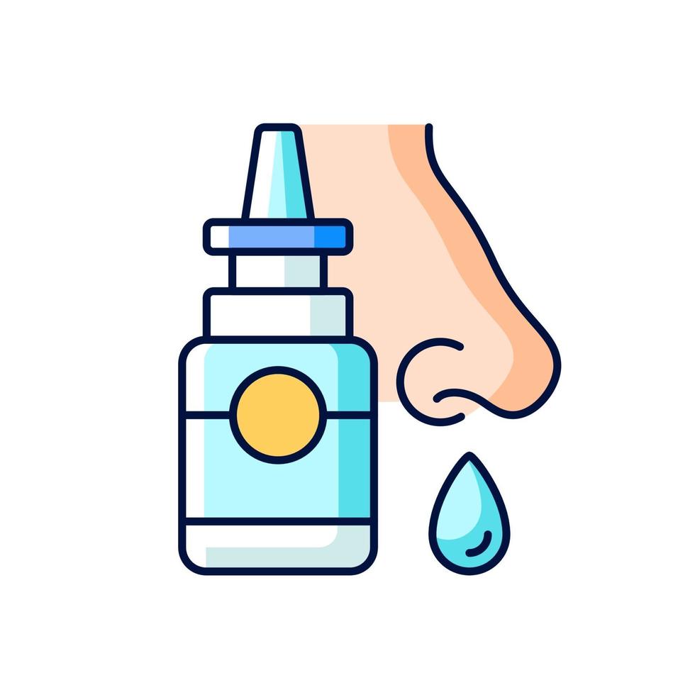Nasal spray RGB color icon vector