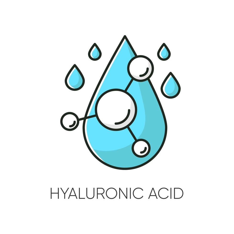 Hyaluronic acid RGB color icon vector