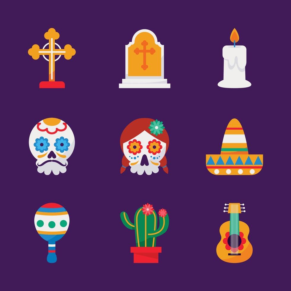 Dia De Los Muertos Icon Pack vector