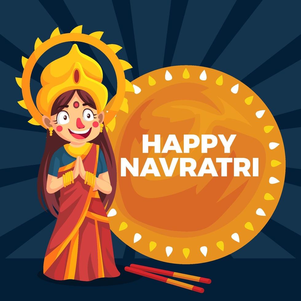 Happy Navratri Day vector