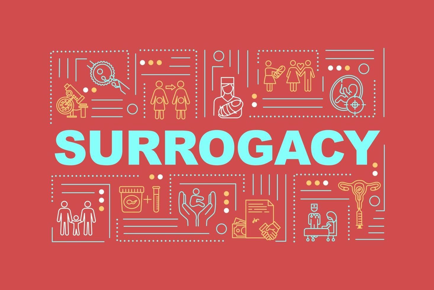 Surrogacy word concepts banner vector