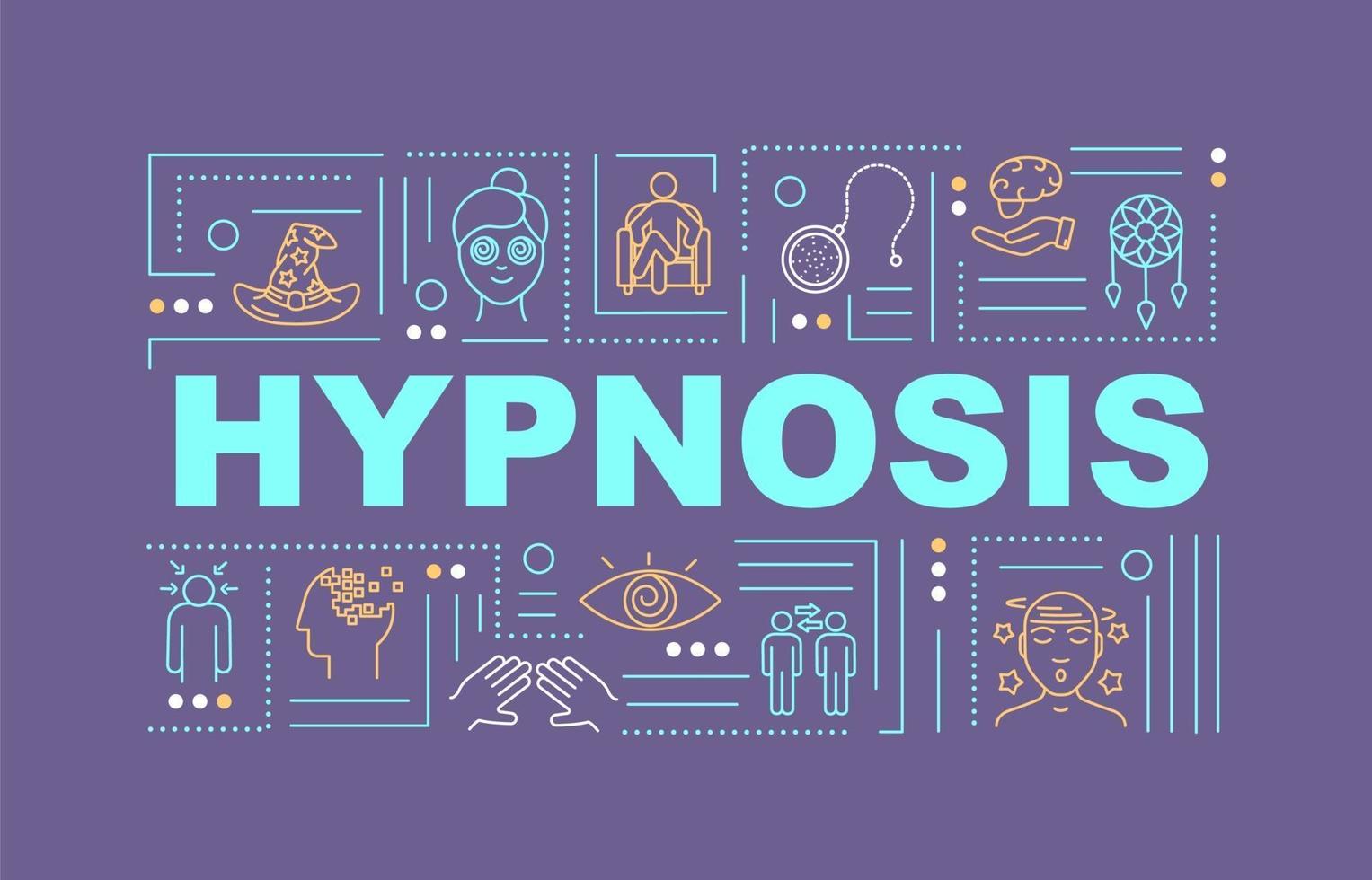 Hypnosis word concepts banner vector