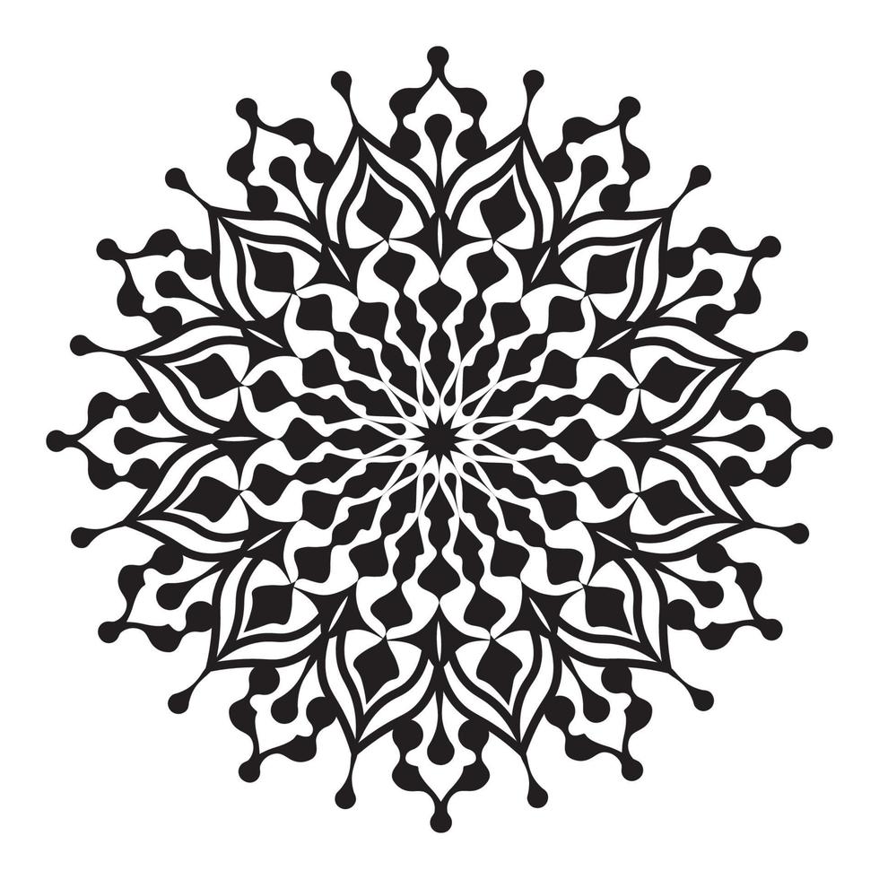 Mandala abstract floral pattern design of meditation illustration vector