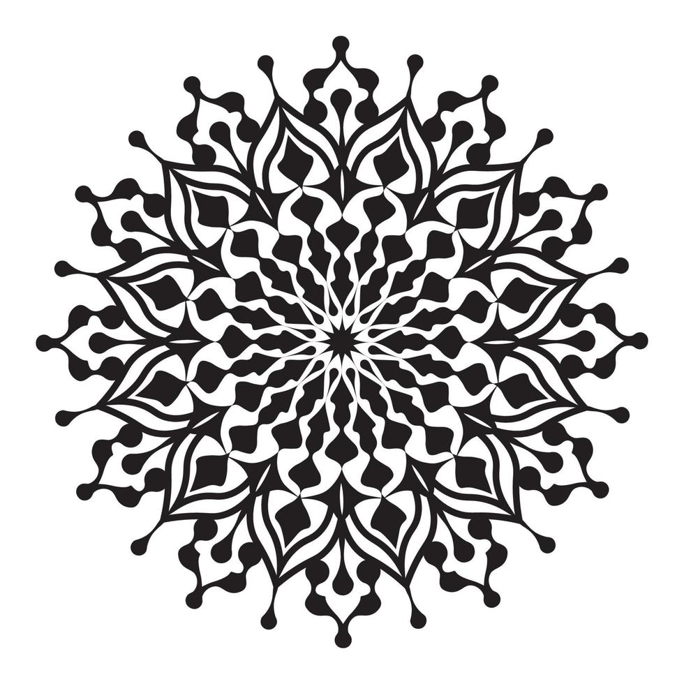 Mandala abstract floral pattern design of meditation illustration vector