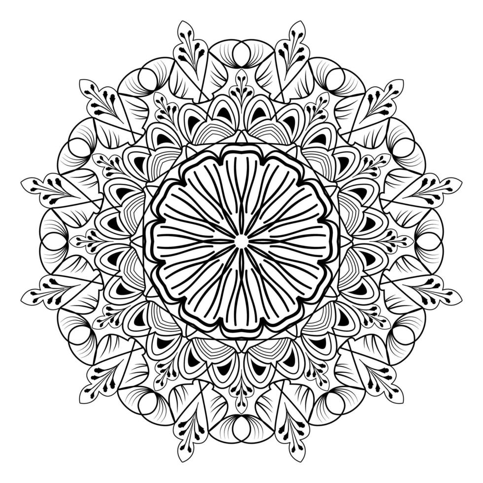 diseño de mandala islámico arabesco de patrón floral para musulmanes vector