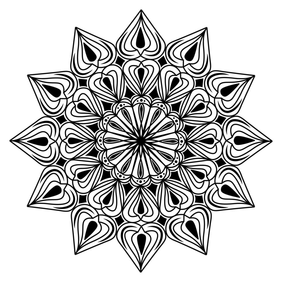 diseño de mandala islámico arabesco de patrón floral para musulmanes vector