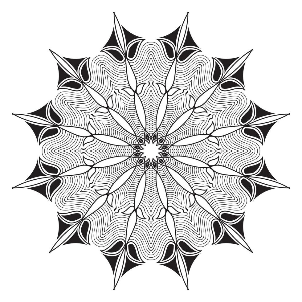 arabesque mandala design of islamic geometric element drawing vector