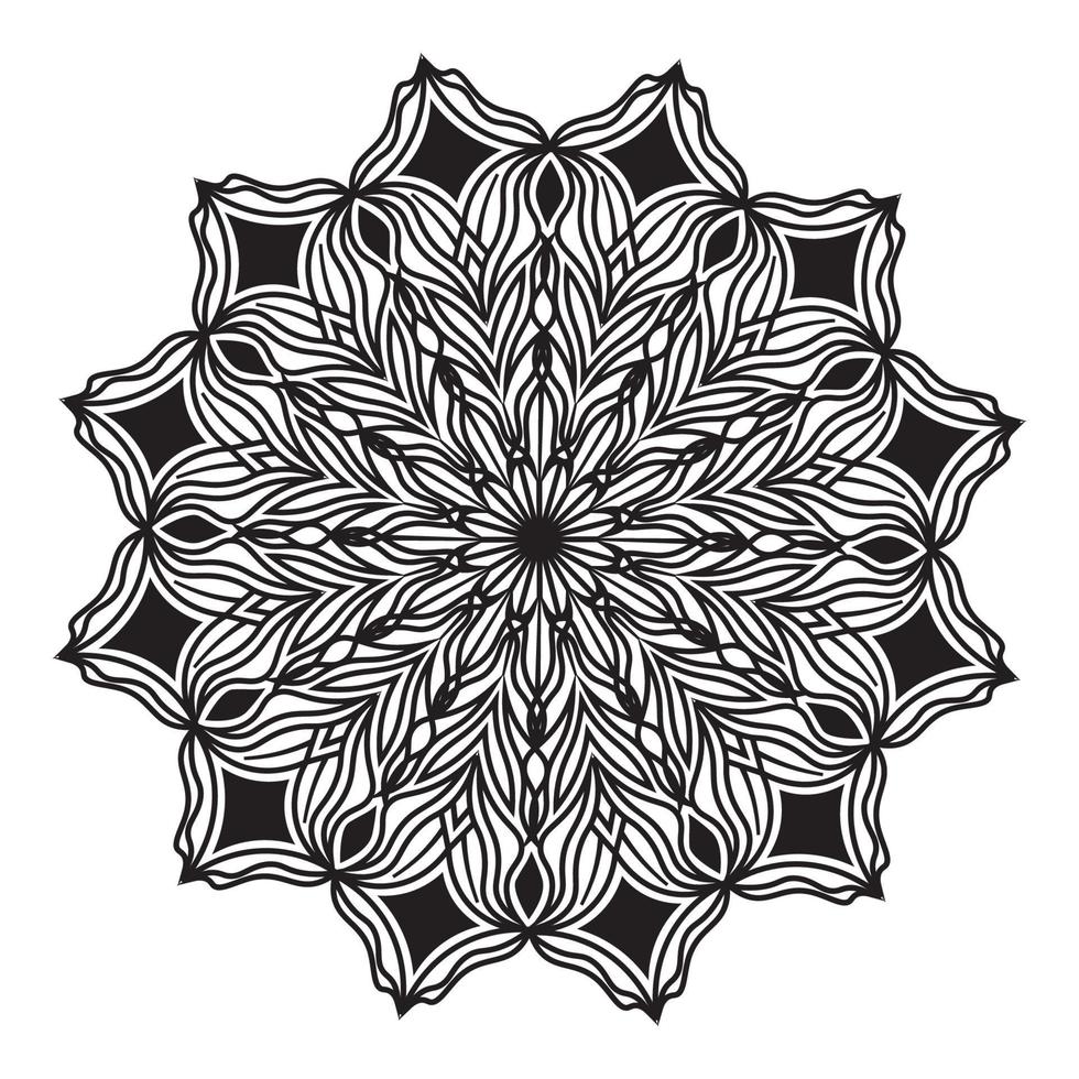 arabesque mandala design of islamic geometric element drawing vector