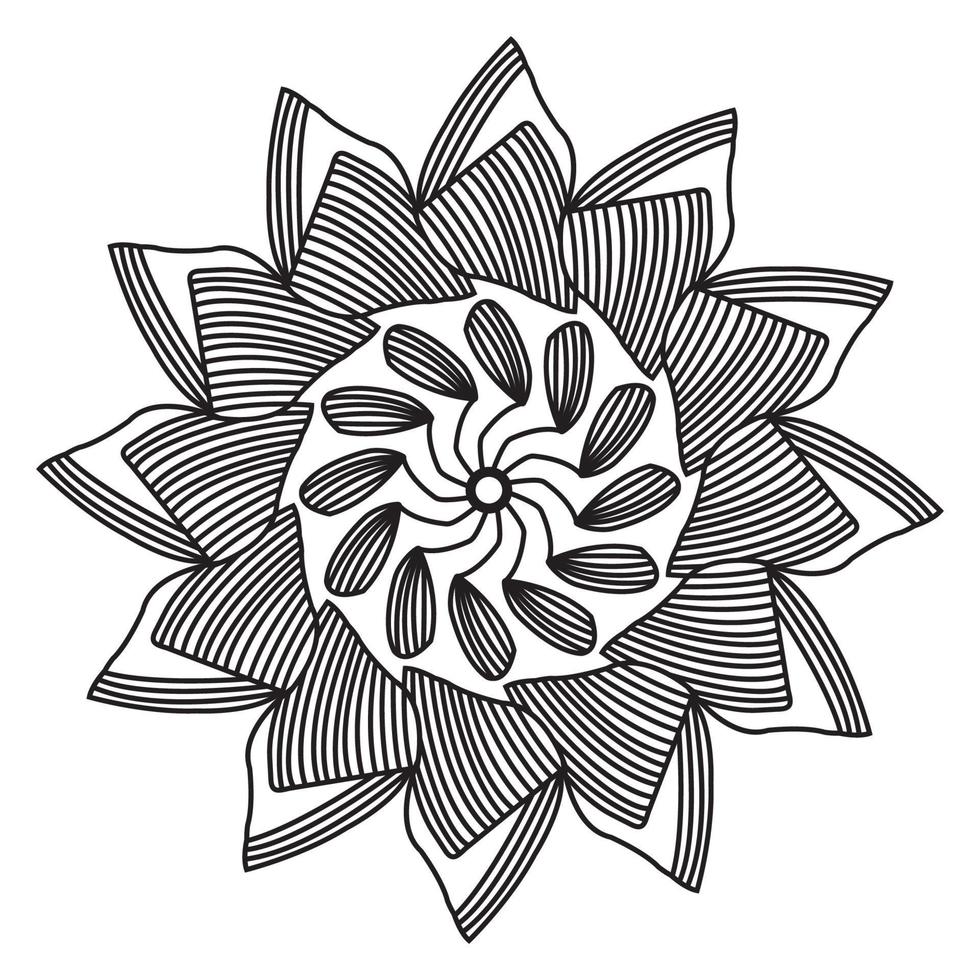 mandala islámico de meditación relajación patrón floral árabe vector