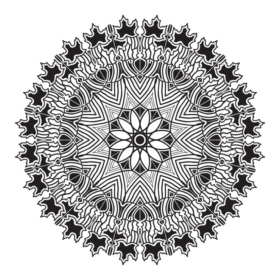 islamic mandala of meditation relaxation arabian floral pattern vector