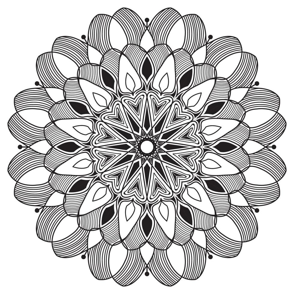 arabesque mandala design of islamic geometric element drawing vector