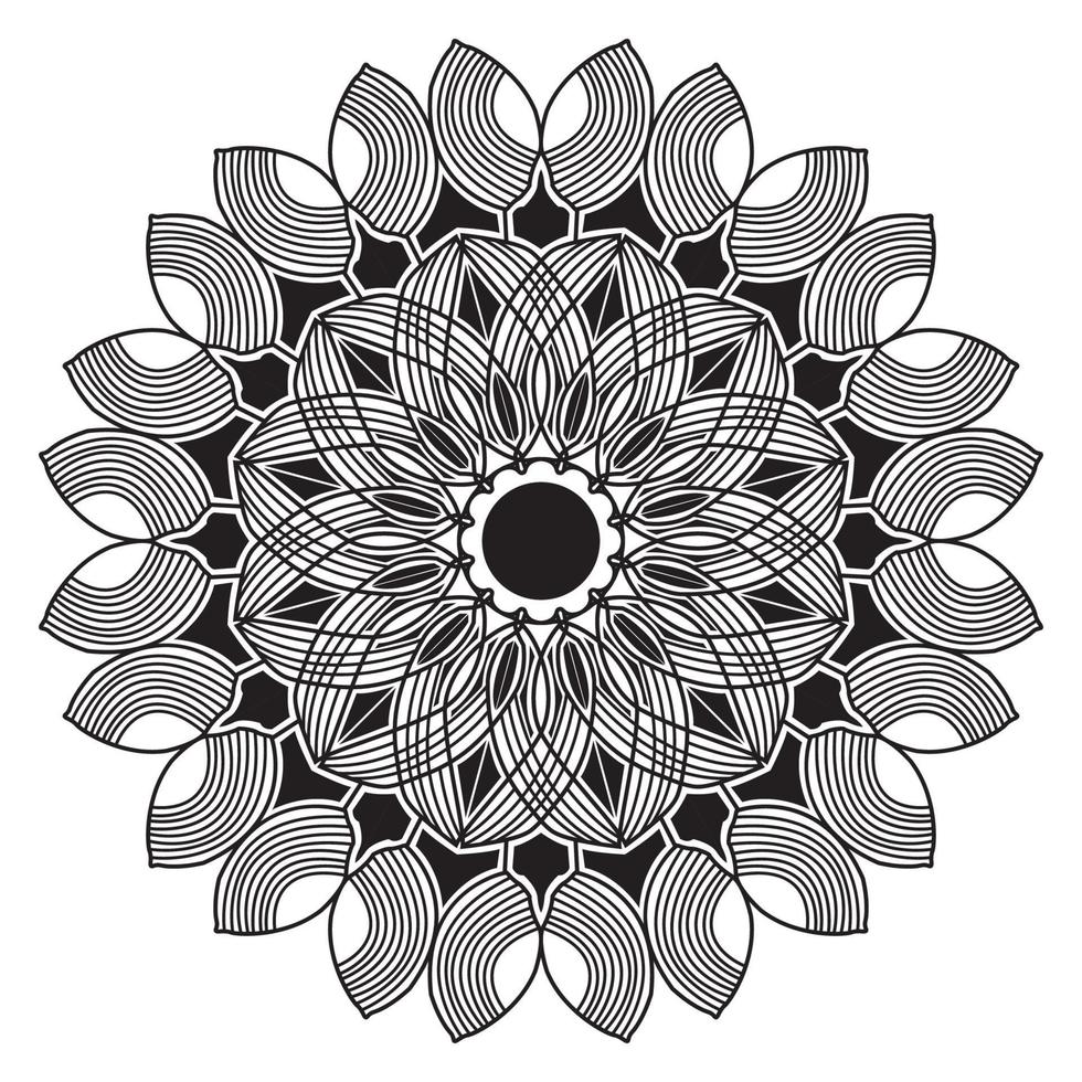 arabesque mandala design of islamic geometric element drawing vector