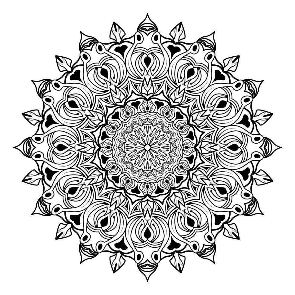 islamic mandala of meditation relaxation arabian floral pattern vector