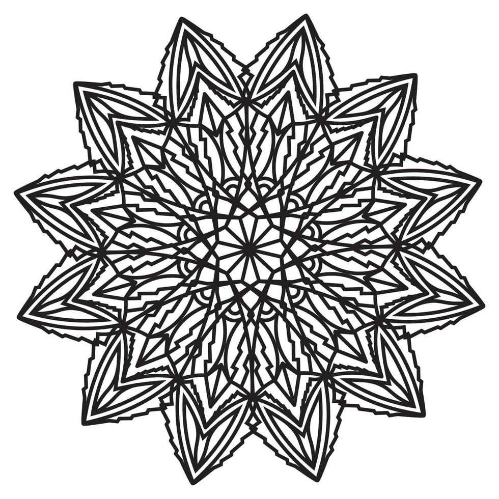 arabesque mandala design of islamic geometric element drawing vector