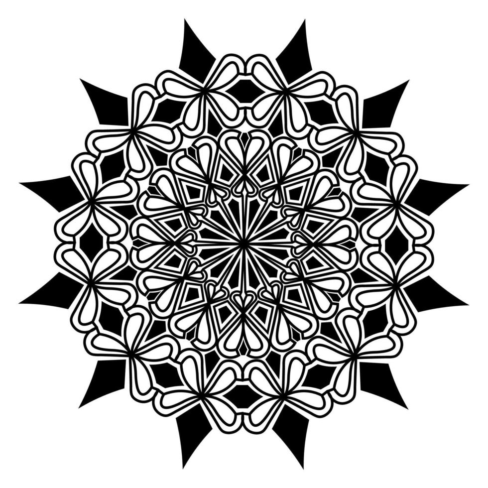 arabesque mandala design of islamic geometric element drawing vector