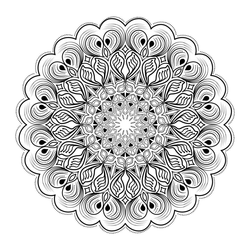 mandala islámico de meditación relajación patrón floral árabe vector