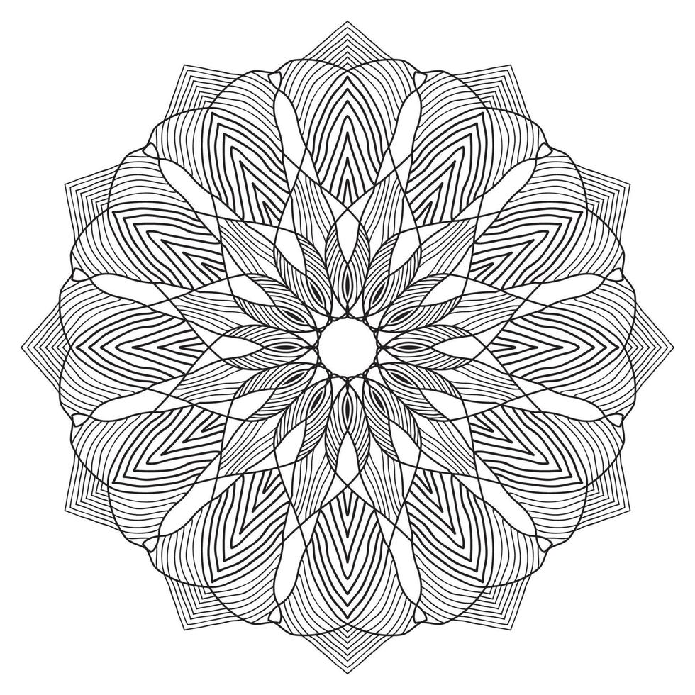arabesque mandala design of islamic geometric element drawing vector