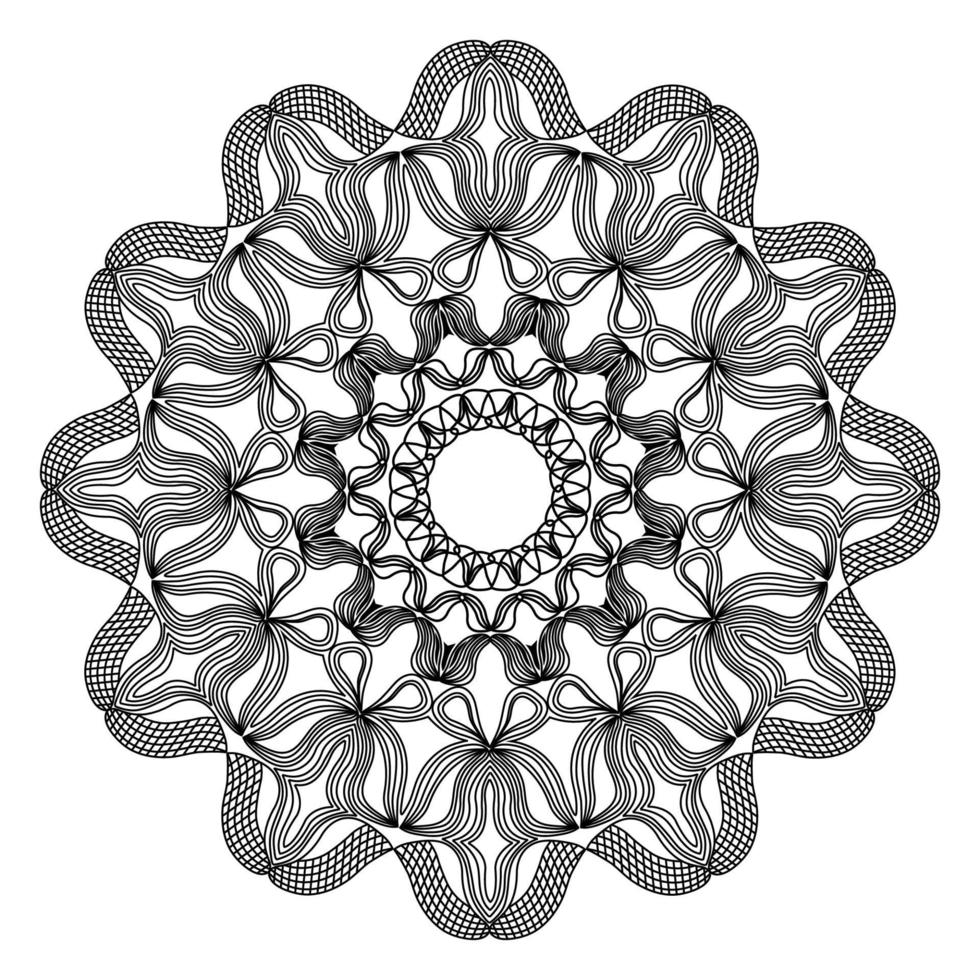 islamic mandala of meditation relaxation arabian floral pattern vector