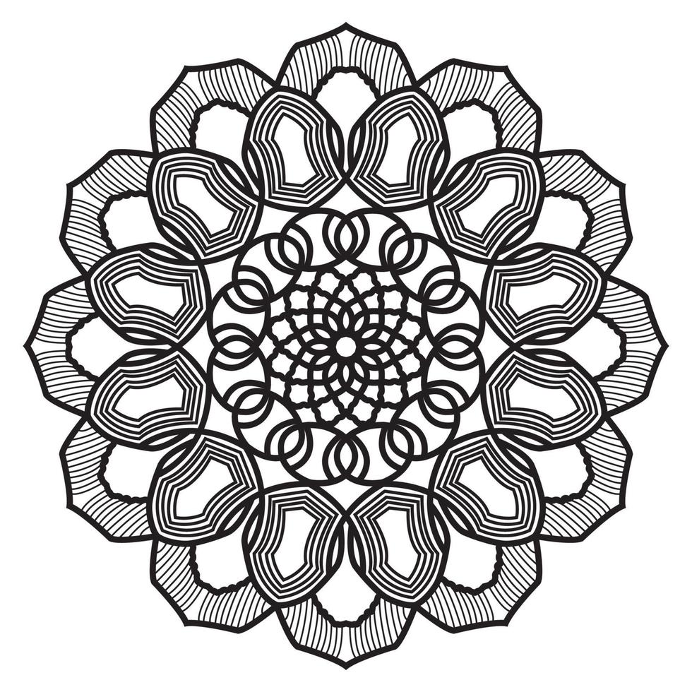arabesque mandala design of islamic geometric element drawing vector