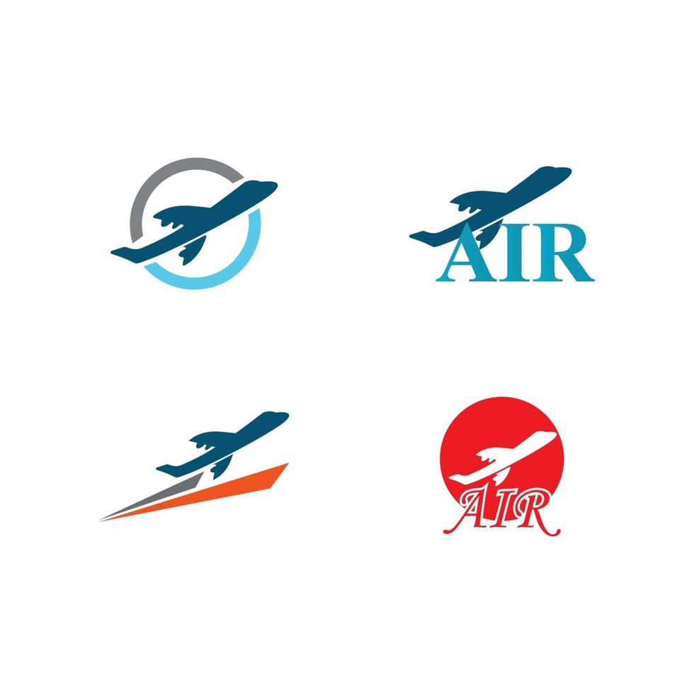 logo de viaje en avion vector