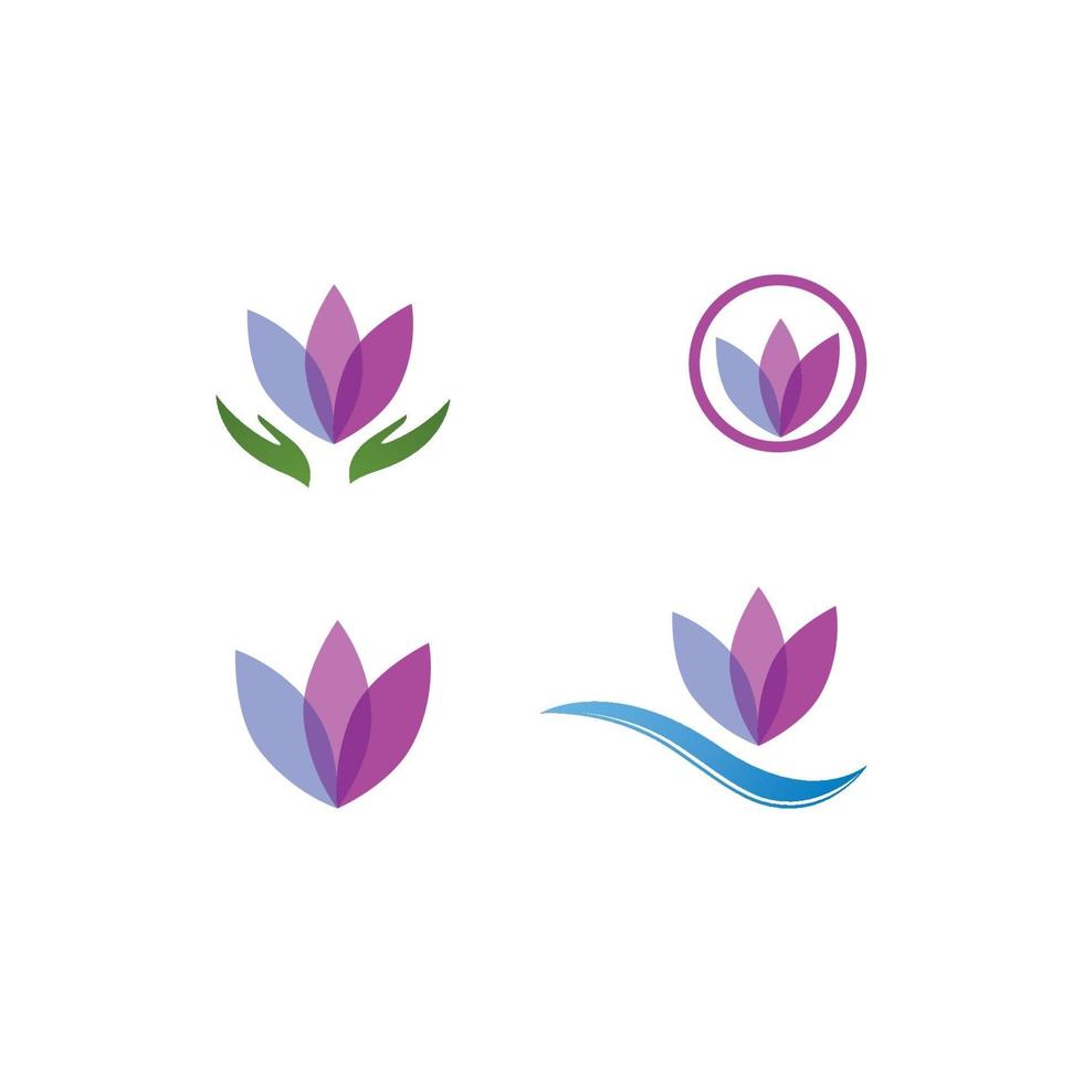 Lotus flowers illustration vector