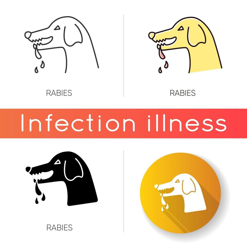 Rabies vector icon