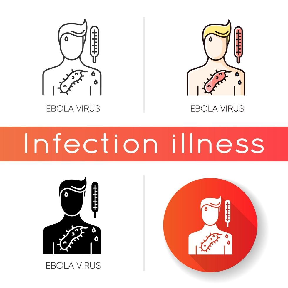 Ebola virus icon vector
