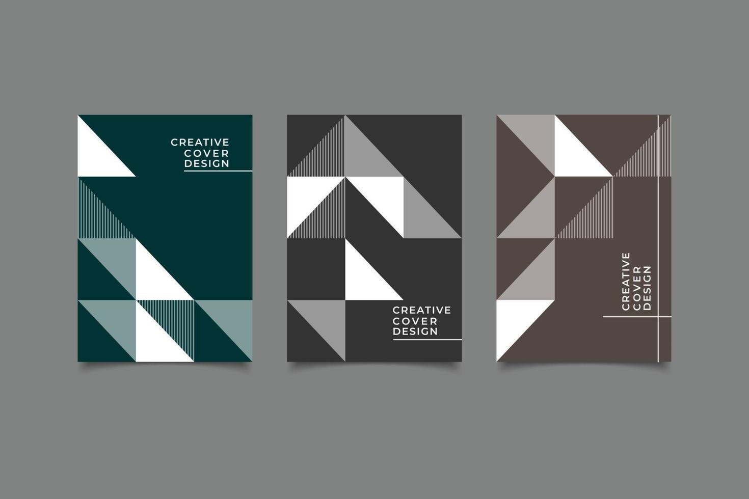 Geometric business cover collection vector