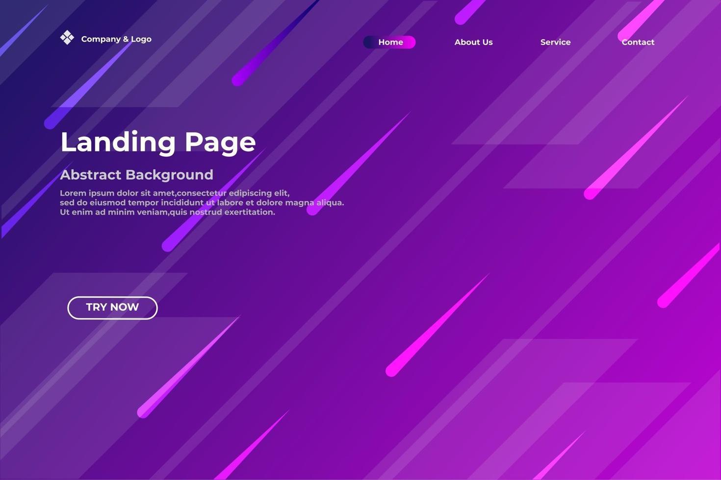 abstract geometric landingpage design vector