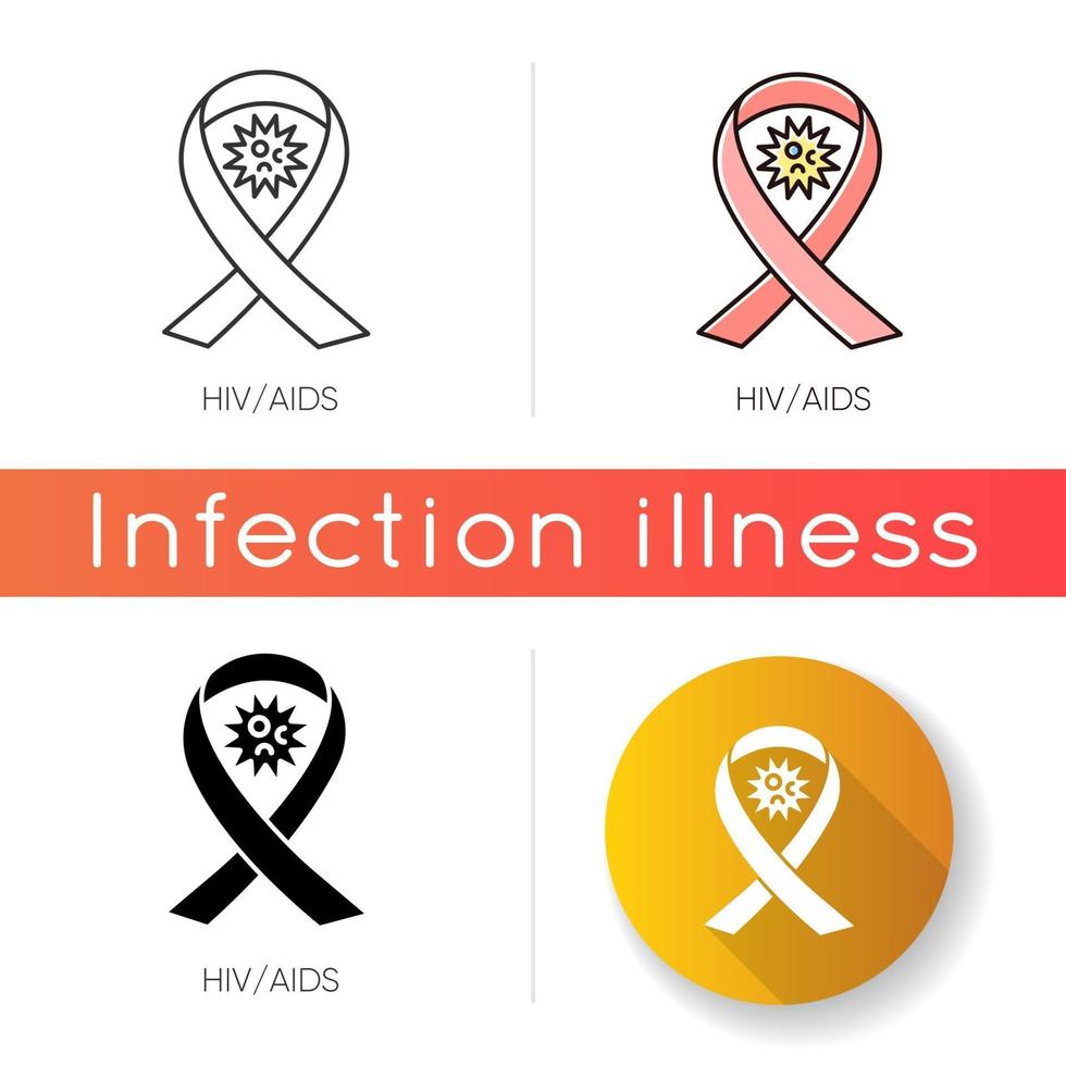 HIV, AIDS icon vector