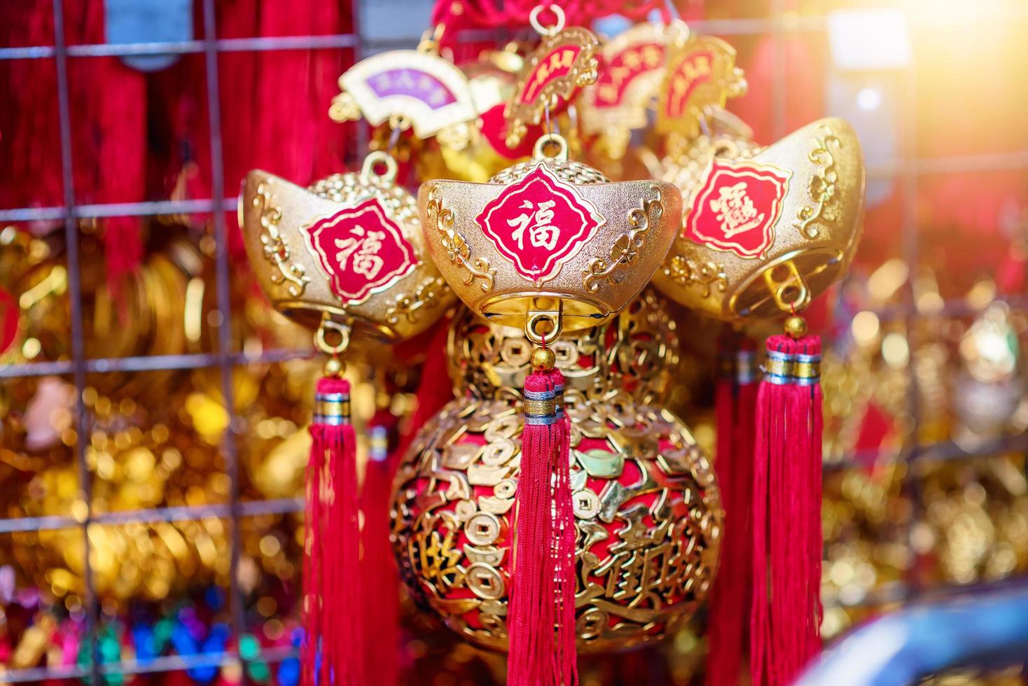 decoraciones del festival de año nuevo chino. foto