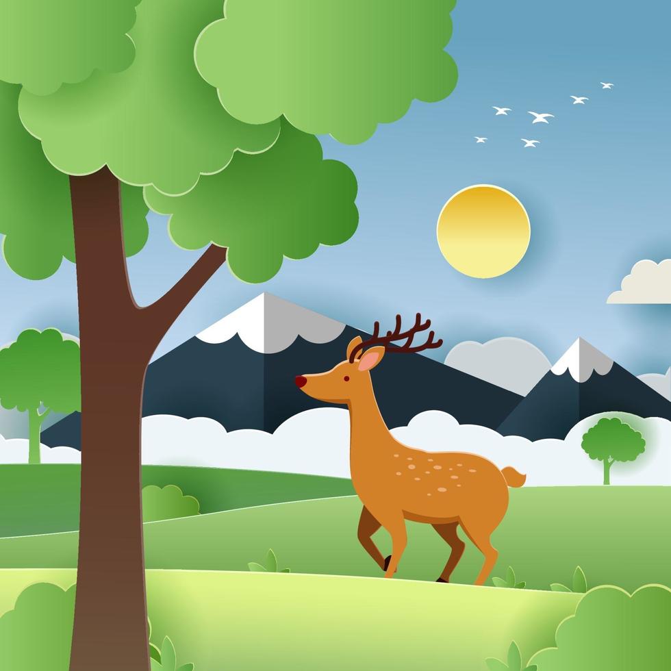 Nature with Paper Craft Concept 3312658 Vector Art at Vecteezy