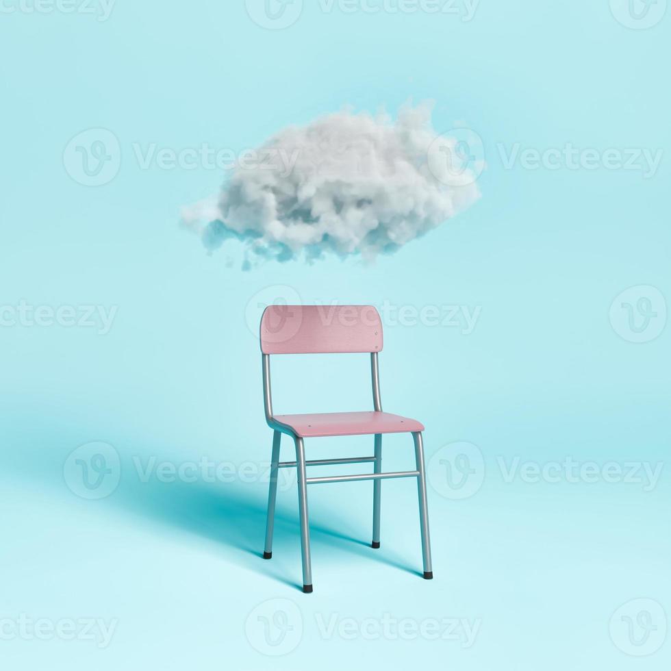 nube flotando sobre la silla foto