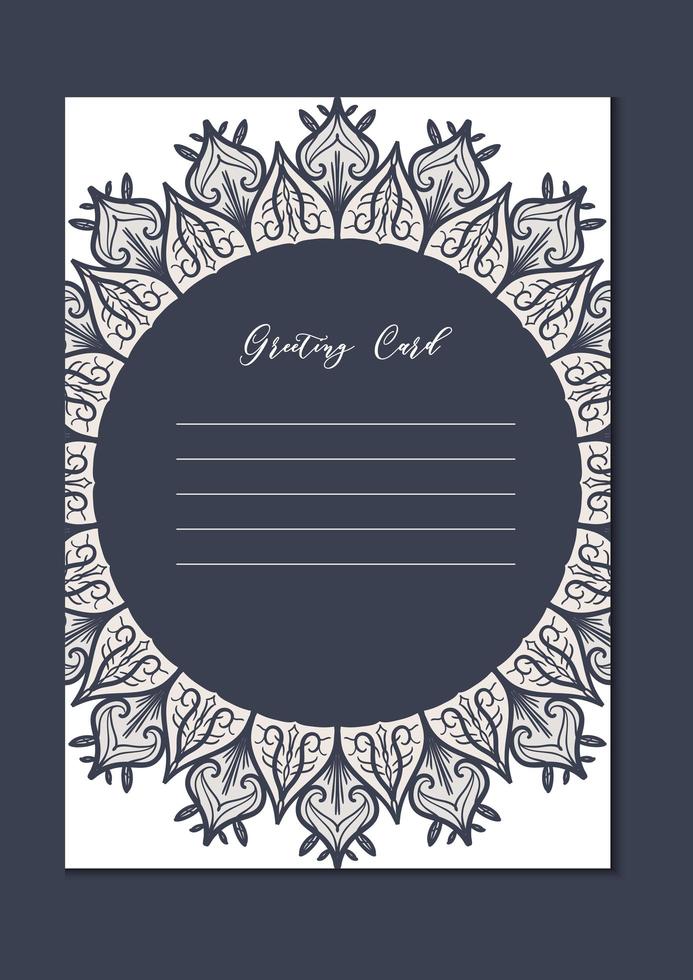 Mandala vintage template card vector