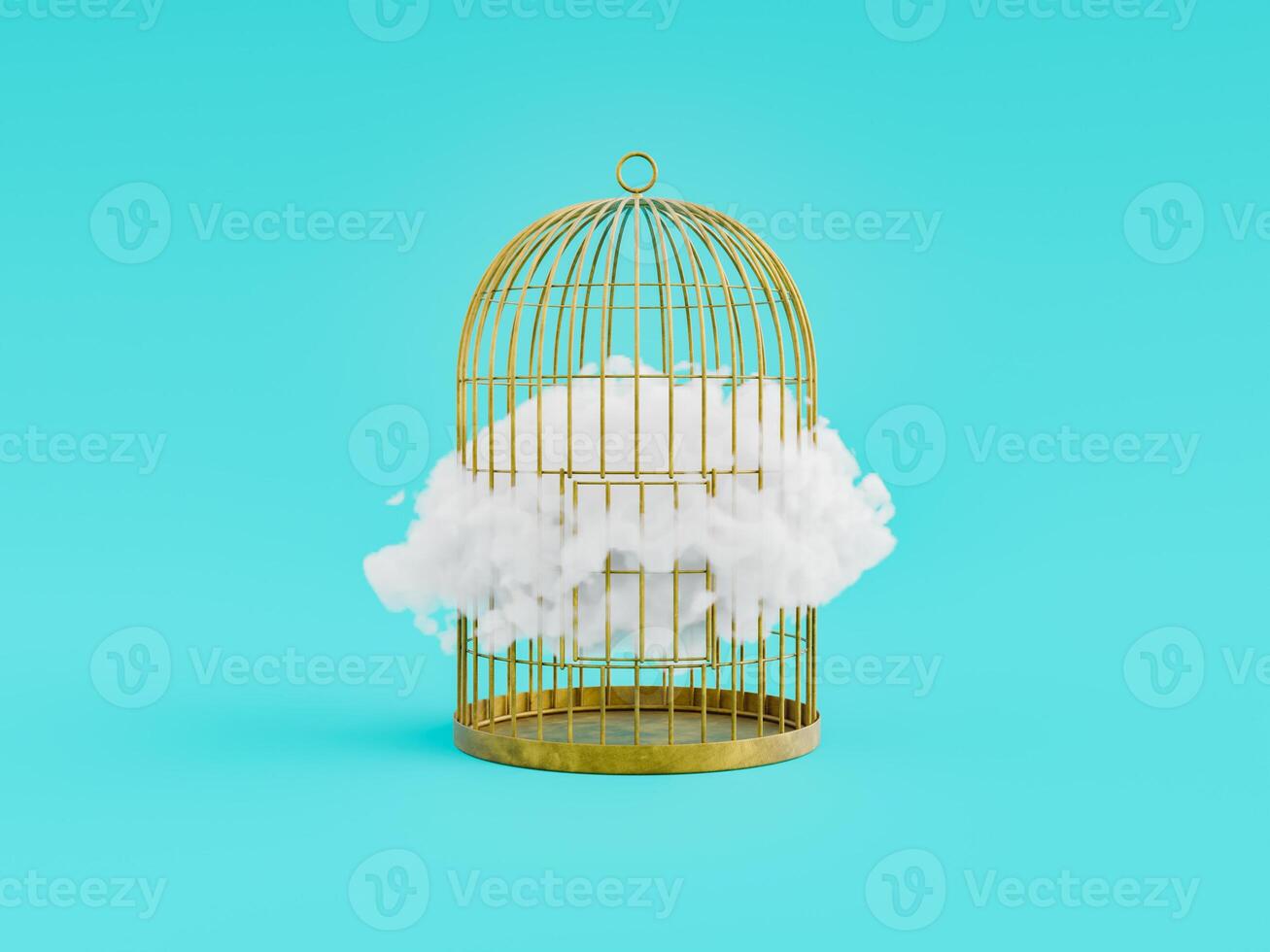 Cloud inside a golden cage photo