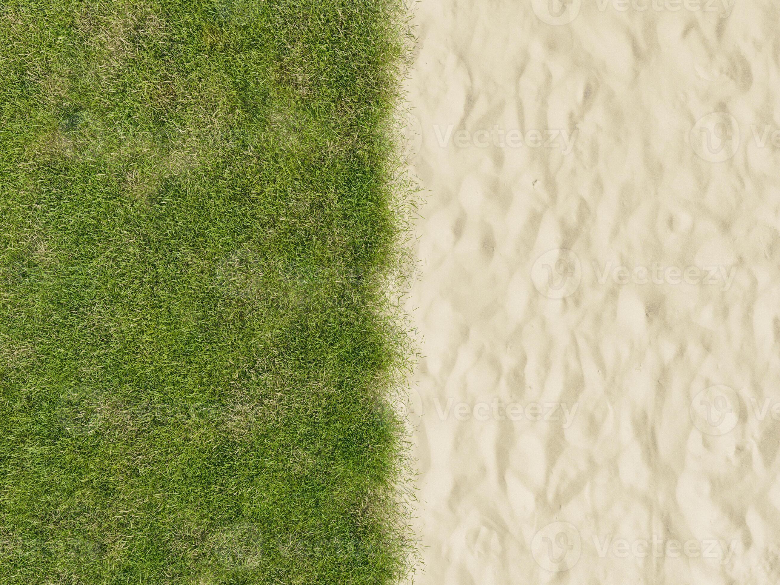 Beach sand and green grass 3312988 Stock Photo at Vecteezy