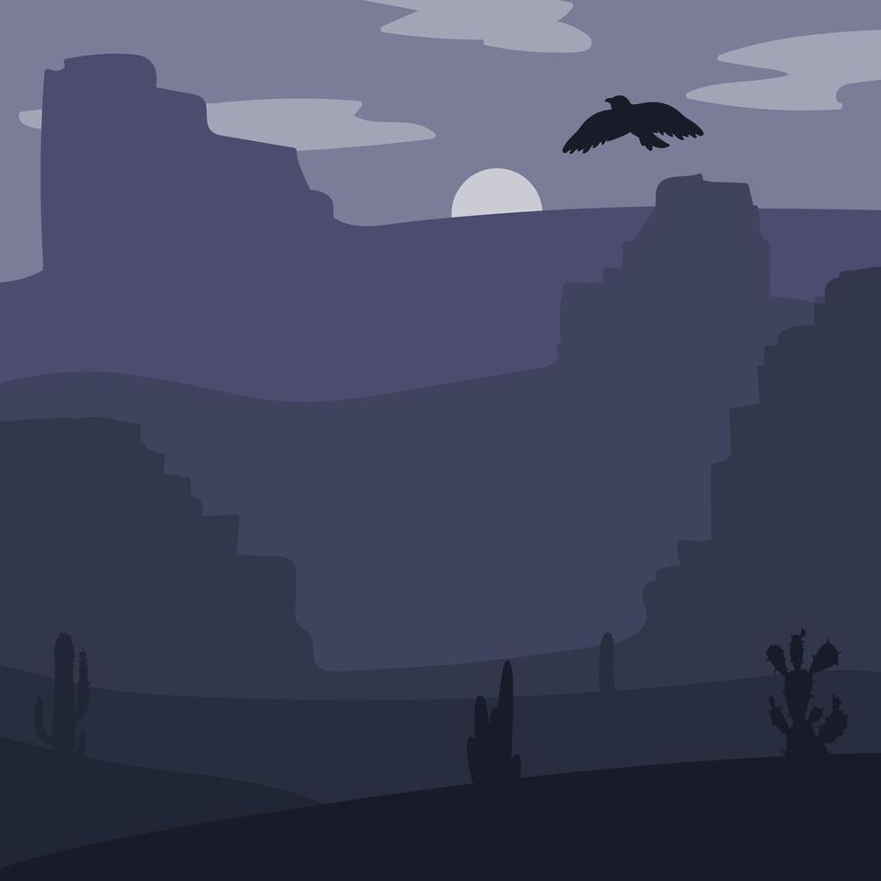 paisaje salvaje oeste vector