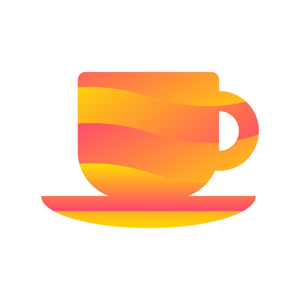 Cup for drinking hot energy drink icon vector