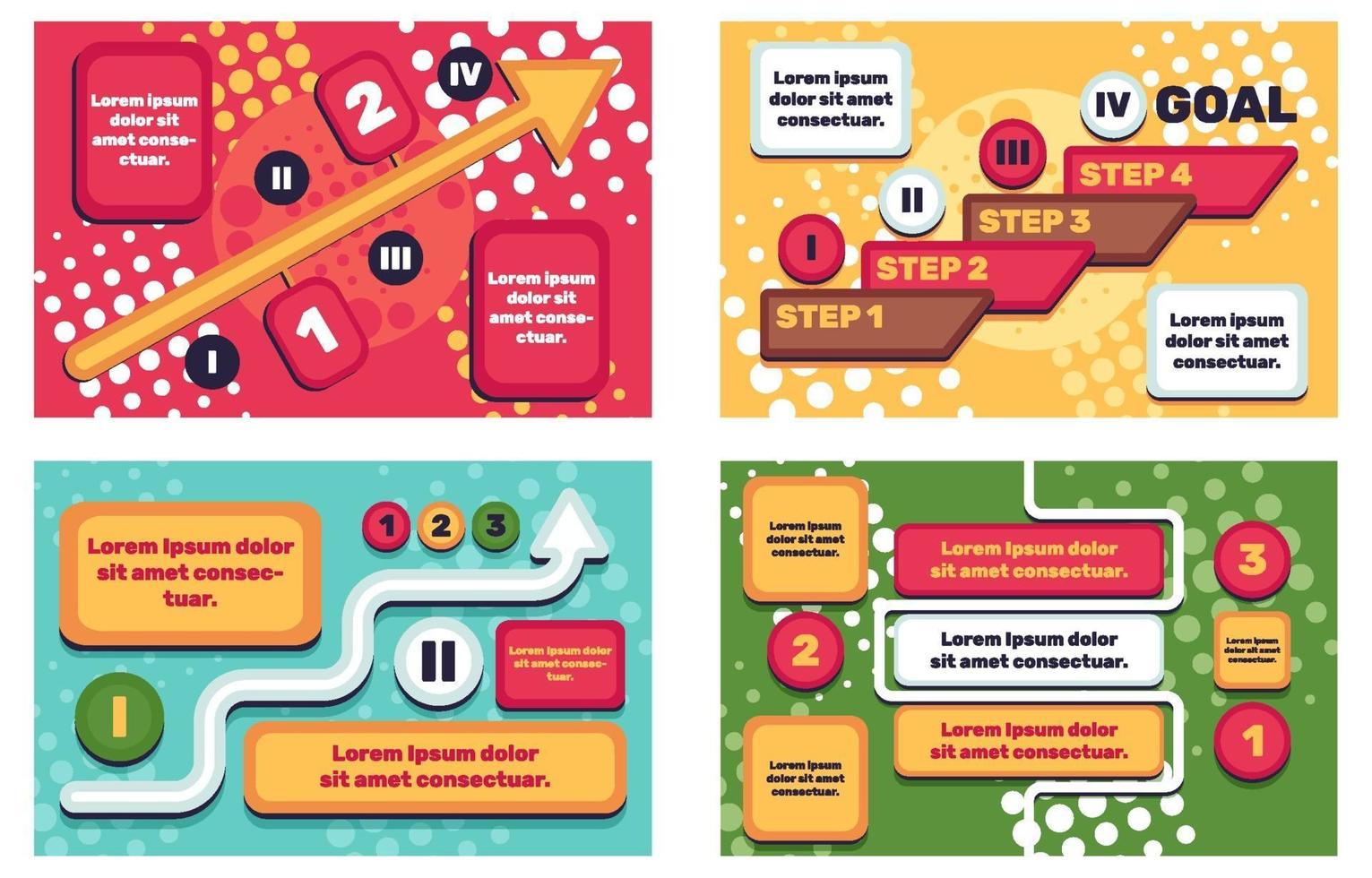 elementos de infografía progresiva vector