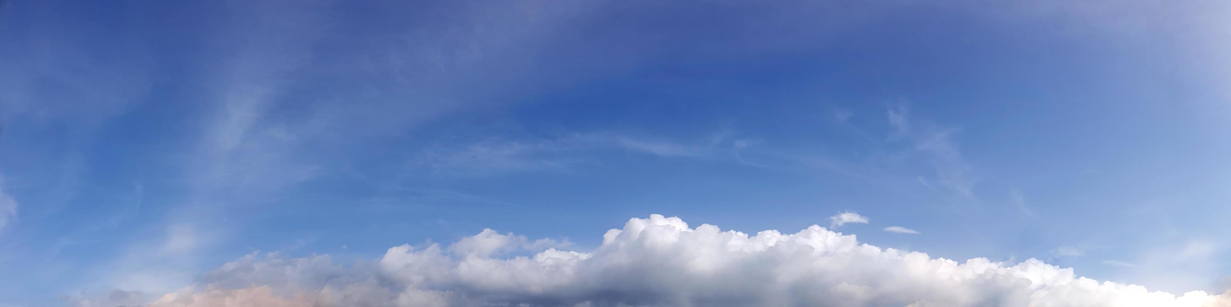 Panorama sky with cloud on a sunny day. photo