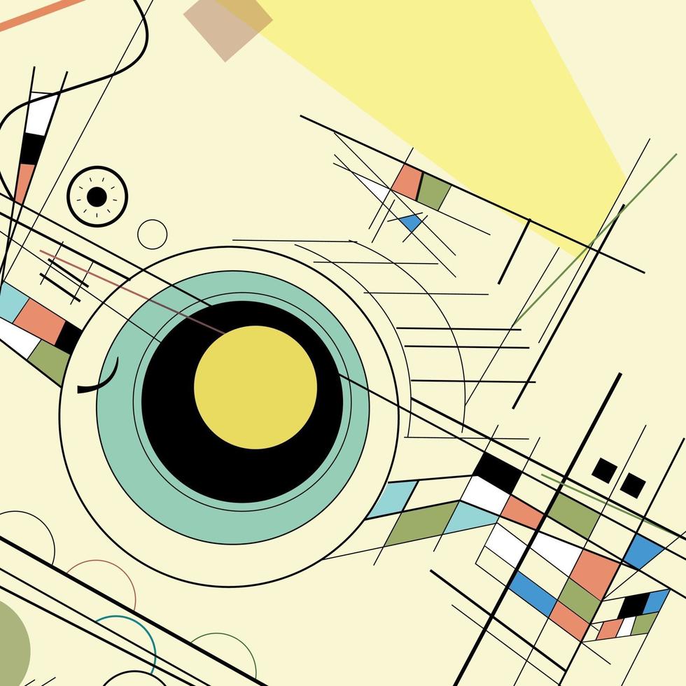 Camera as kandinsky style - abstract vector