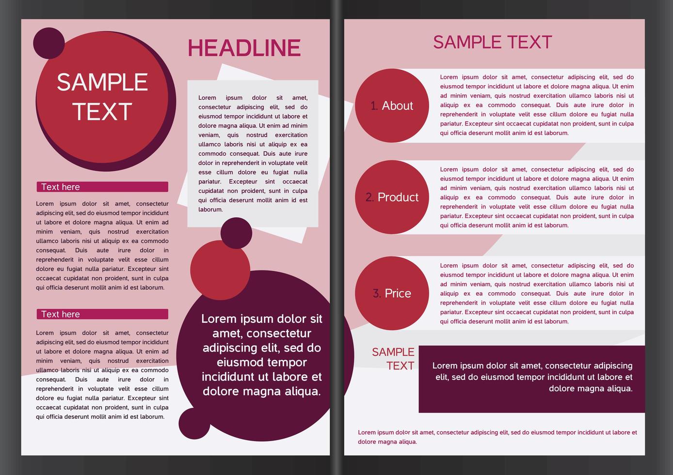 Brochure design template vector