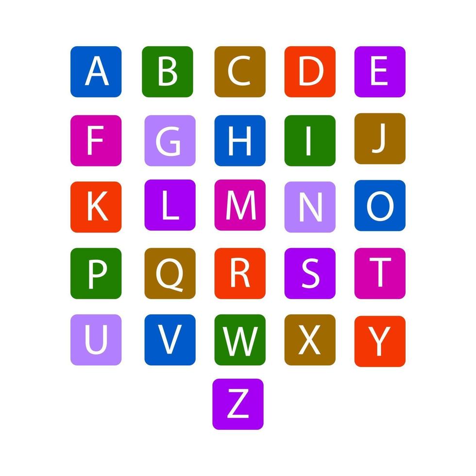 alfabeto para la ilustración de estudio de niños vector
